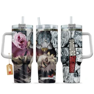 Tomura Shigaraki 40oz Tumbler Cup With Handle Custom Manga Art Personalized Name