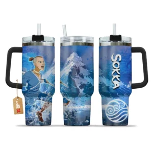 Sokka 40oz Tumbler Cup With Handle Custom Personalized Name
