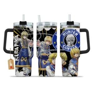 Kurapika Coffee 40oz Tumbler Cup With Handle Custom Personalized Name