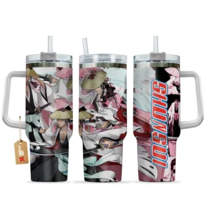 Shunsui Kyoraku 40oz Tumbler Cup With Handle Custom Manga Art Personalized Name