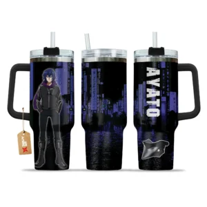 Ayato Kirishima 40oz Travel Tumbler With Handle Personalized Custom Anime Cup