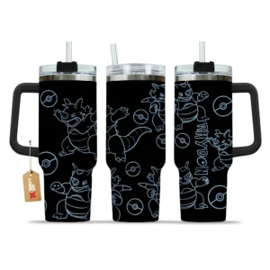 Rhydon 40oz Tumbler Cup With Handle Custom Personalized Name