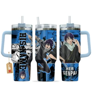 Yato 40oz Travel Tumbler With Handle Personalized Valentines Senpai Waifu Collection
