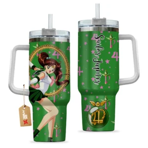 Sailor Jupiter 40oz Travel Tumbler Personalized With Handle Custom Anime Cup