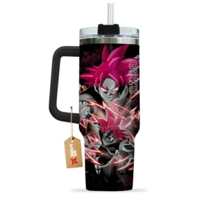 Goku Super Saiyan God 40oz Travel Tumbler Cup Personalized Custom Anime Accessories