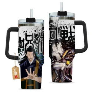 Suguru Geto 40oz Travel Tumbler With Handle Custom Anime Accessories