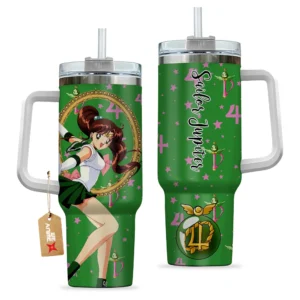 Sailor Jupiter 40oz Travel Tumbler Personalized With Handle Custom Anime Cup