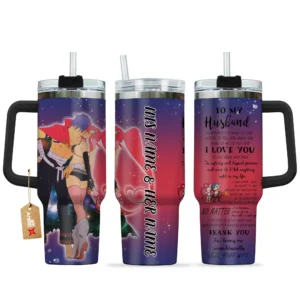 Yoko & Littner 40oz Travel Tumbler With Handle Personalized To My Love Valentines Collection