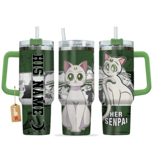 Artemis 40oz Travel Tumbler With Handle Personalized Valentines Senpai Waifu Collection