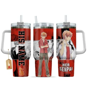Kyo Sohma 40oz Travel Tumbler With Handle Personalized Valentines Senpai Waifu Collection