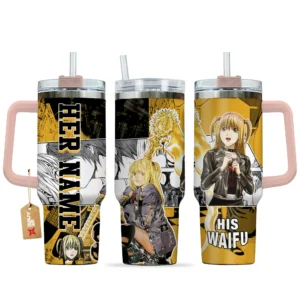 Misa Amane 40oz Travel Tumbler With Handle Personalized Valentines Senpai Waifu Collection