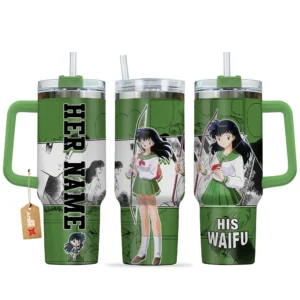 Kagome 40oz Travel Tumbler With Handle Personalized Valentines Senpai Waifu Collection