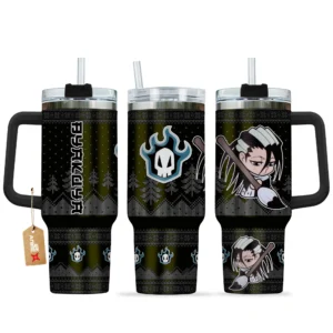 Byakuya 40oz Travel Tumbler With Handle Custom Anime Accessories