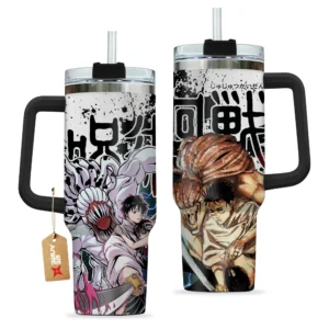 Yuta Okkotsu And Rika 40oz Travel Tumbler With Handle Custom Anime Accessories