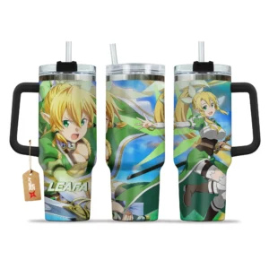 Suguha Kirigaya (Leafa) Anime 40oz Tumbler Cup With Handle Personalized Name