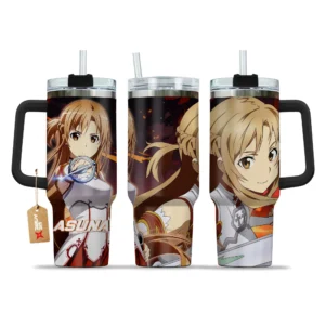 Asuna Yuuki (Asuna) Personalized Name Coffee 40oz Tumbler Cup With Handle Custom Anime