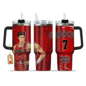 Miyagi Ryota Anime 40oz Tumbler Cup With Handle Personalized Name