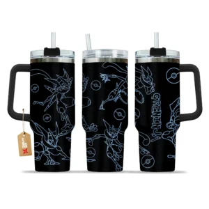 Greninja 40oz Tumbler Cup With Handle Custom Personalized Name