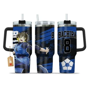 Meguru Bachira 8 Anime 40oz Tumbler Cup With Handle Personalized Name