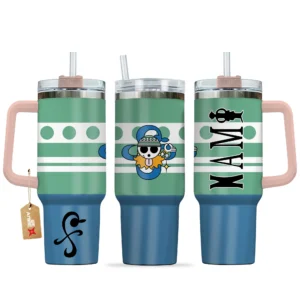 Nami Personalized 40oz Travel Tumbler With Handle Costume Collection