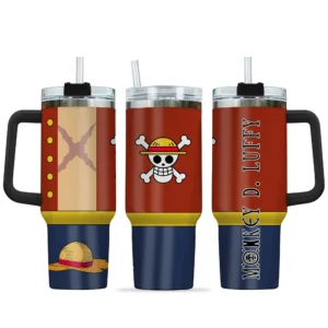 Monkey D. Luffy Personalized 40oz Travel Tumbler With Handle Costume Collection