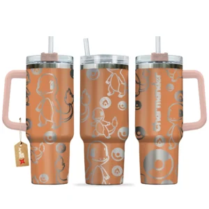 Charmander Personalized 40oz Travel Tumbler With Handle Collection