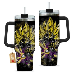 Gohan Teen Super Saiyan 40oz Travel Tumbler With Handle Custom Anime Accessories
