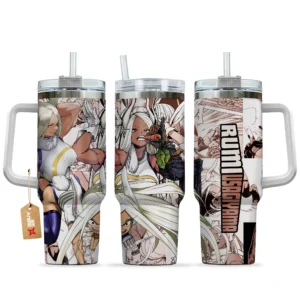 Rumi Usagiyama (Mirko) 40oz Tumbler Cup With Handle Custom Manga Art Personalized Name