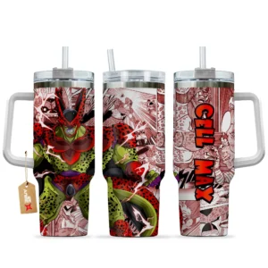 Cell Max Anime 40oz Tumbler Cup With Handle Custom Manga Art Personalized Name