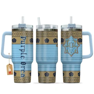 Aqua Deer 40oz Travel Tumbler With Handle Custom Anime Accessories