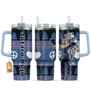 Josuke 40oz Travel Tumbler With Handle Custom Anime Accessories
