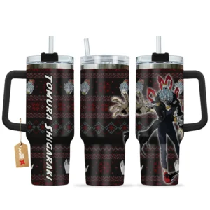 Tomura 40oz Travel Tumbler With Handle Custom Anime Accessories