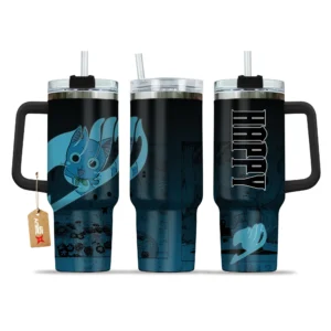 Happy 40oz Travel Tumbler With Handle Personalized Anime Cup