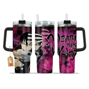 Death The Kid 40oz Travel Tumbler With Handle Custom Anime Accessories