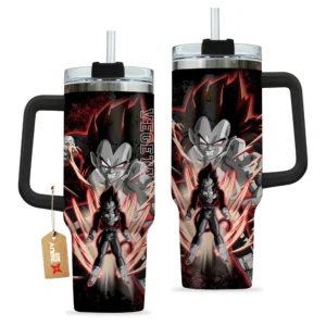 Vegeta Super Saiyan 4 40oz Travel Tumbler With Handle Custom Anime Accessories