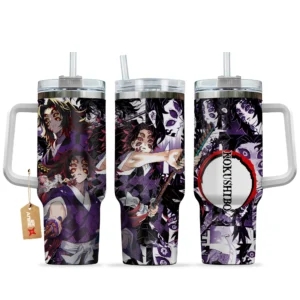 Kokushibo 40oz Tumbler Cup With Handle Custom Manga Art Personalized Name