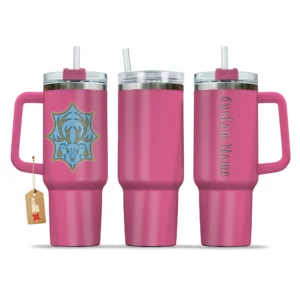 Aqua Deer 40oz Pink Valentines Personalized Tumbler With Handle Anime Cup