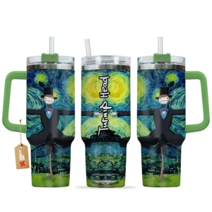 Turnip Head 40oz Travel Tumbler With Handle Personalized Starry Night Collection