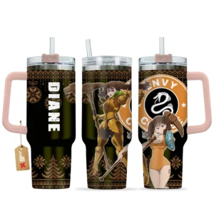 Diane 40oz Travel Tumbler With Handle Custom Anime Accessories