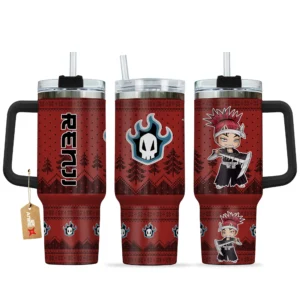 Abarai Renji 40oz Travel Tumbler With Handle Custom Anime Accessories