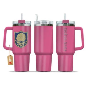 Blue Rose 40oz Pink Valentines Personalized Tumbler With Handle Anime Cup