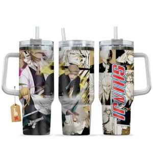 Shinji Hirako 40oz Tumbler Cup With Handle Custom Manga Art Personalized Name