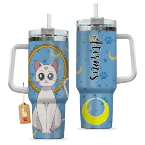 Artemis 40oz Travel Tumbler Personalized With Handle Custom Anime Cup