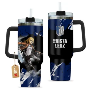 Krista Lenz 40oz Travel Tumbler With Handle Custom Anime Accessories