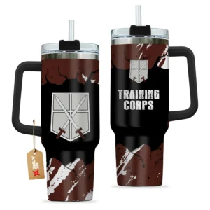 Training Corps 40oz Travel Tumbler With Handle Custom Anime Accessories