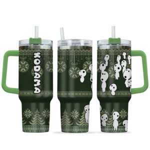 Kodama 40oz Travel Tumbler With Handle Custom Anime Accessories