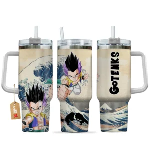 Gotenks Personalized 40oz Travel Tumbler With Handle Kanagawa Collection