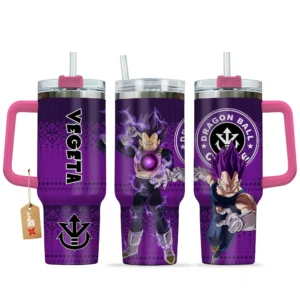 Vegeta Ultra Ego 40oz Travel Tumbler With Handle Custom Anime Accessories