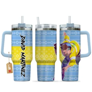 David 40oz Travel Tumbler With Handle Custom Anime Accessories