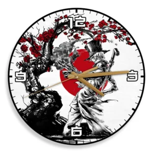 Sabo Wooden Wall Clock Anime Custom Japan Cherry Blossom